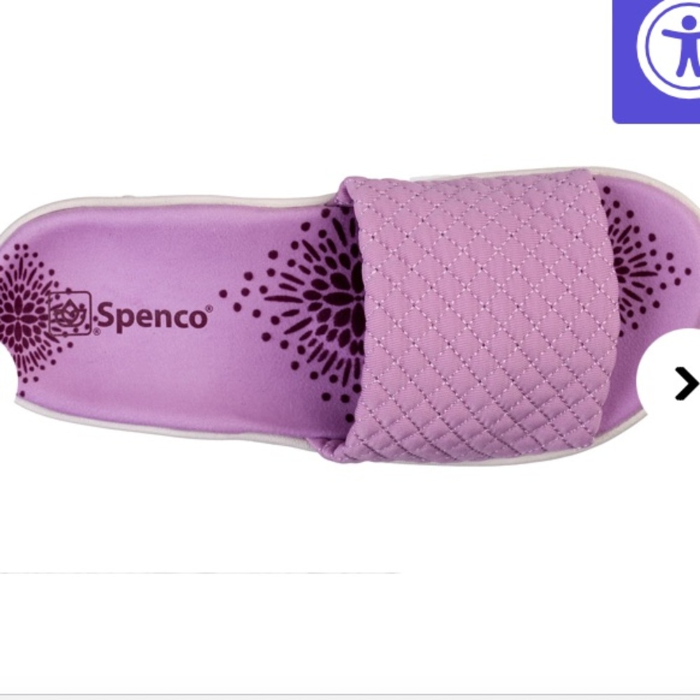 Spenco (6.5 D) NWT Recovery slides style Hanna Lavender pure comfort and support